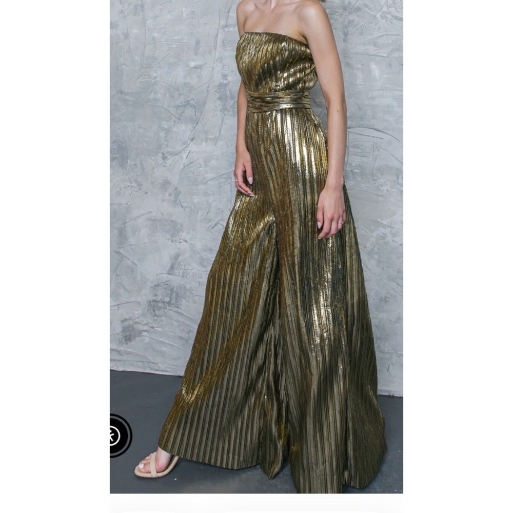 Petal & Pup Flying Tomato Gold Metallic Women's Jumpsuit Size Medium